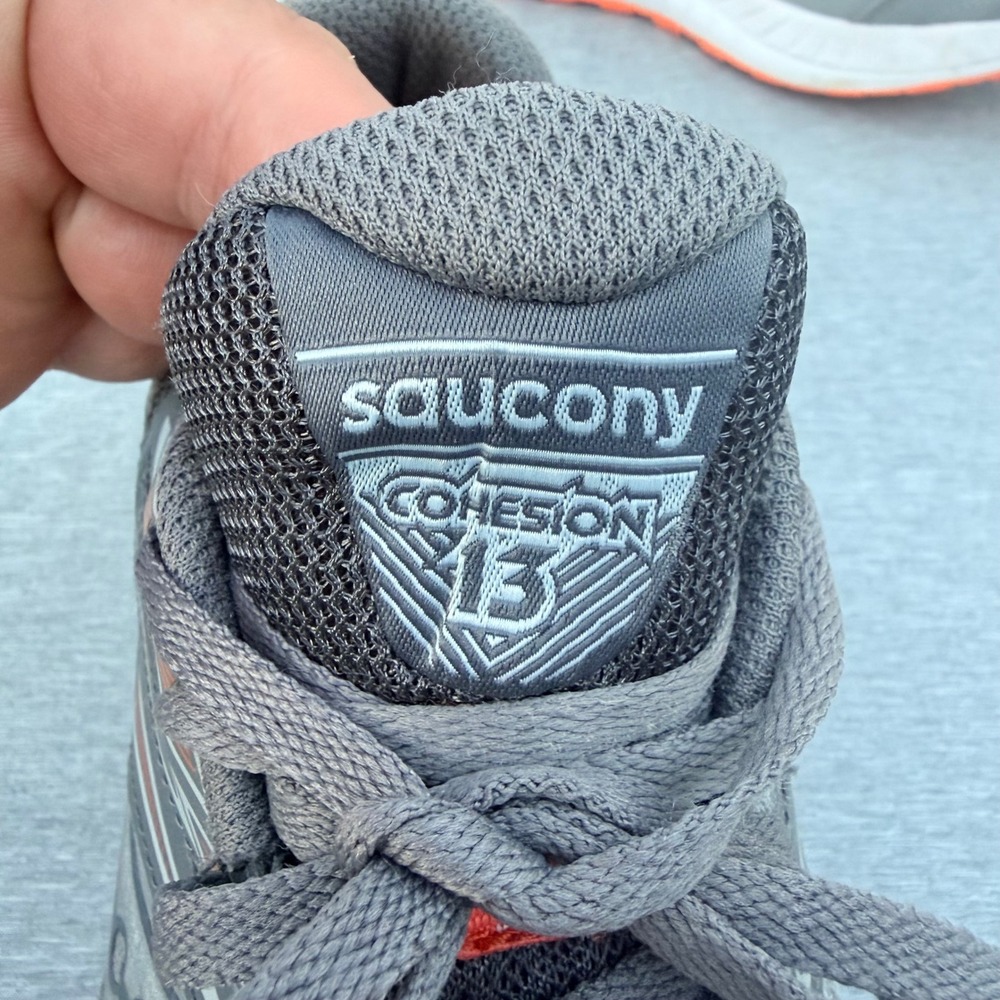Saucony Cohesion 13 Womens Running Shoes Grey Orange S10559-5 Size 9.5 - Picture 4 of 10
